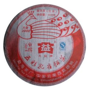 [大益]08年南糯孔雀普洱饼茶(生)
