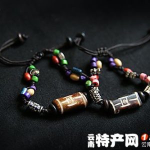 [草明苑]骨雕东巴文情侣手链