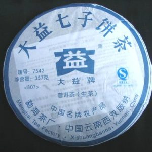[大益]08年7542普洱饼茶(生) 807批