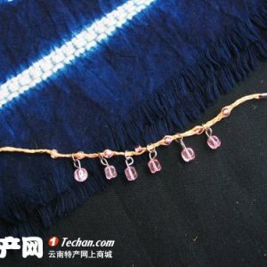 拉菲草小方珠手链