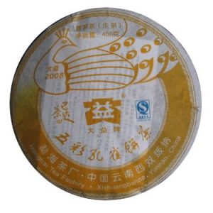 [大益]08年巴达孔雀普洱饼茶(生)
