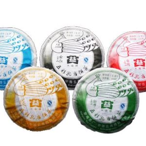 [大益]2008五彩孔雀饼茶生茶