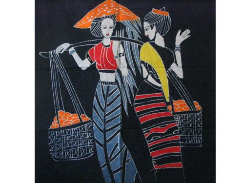 蜡染壁画A2(85cm×65cm)