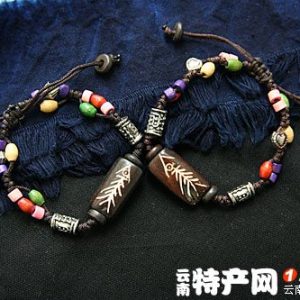 [草明苑]骨雕东巴文情侣手链