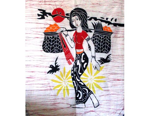 蜡染壁画A1(85cm×65cm)