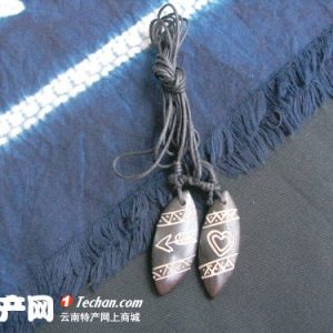 骨雕爱之箭情侶坠