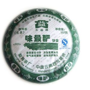 [大益]09年 味最酽357克生饼 901批（生）